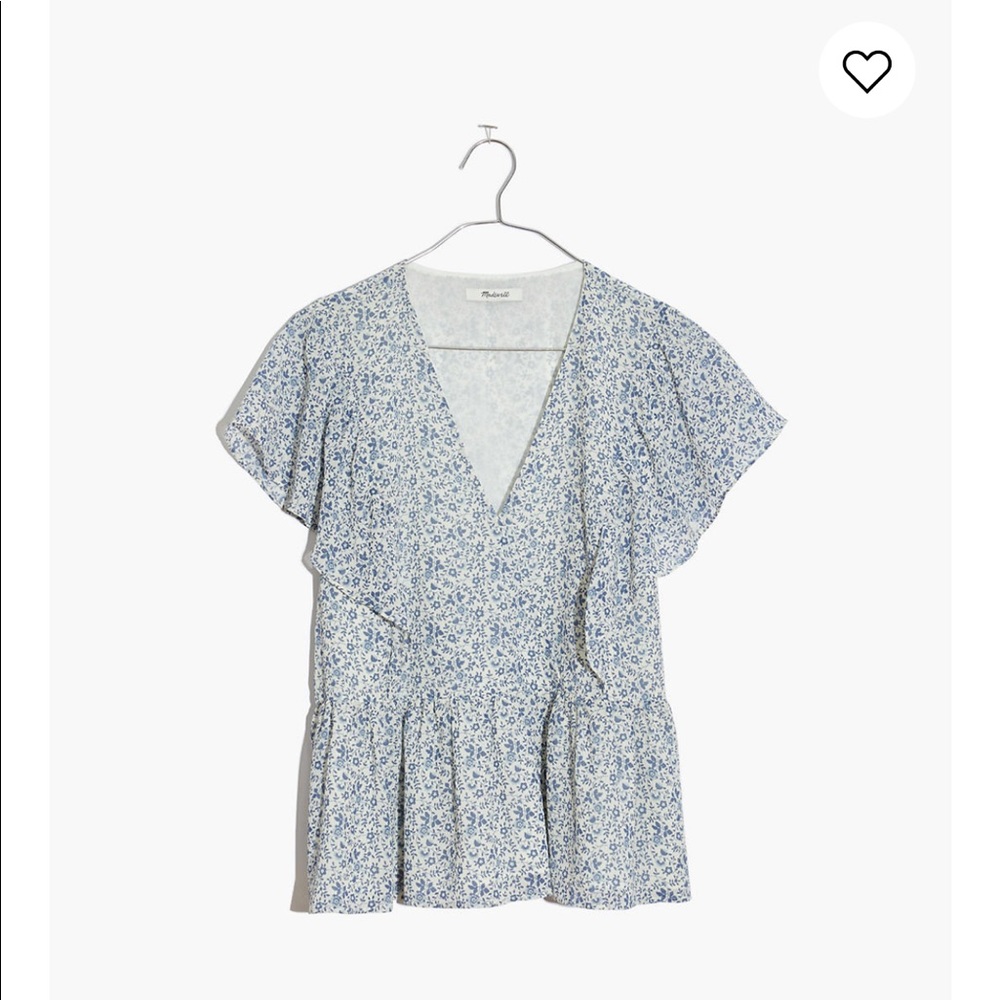 NWT Madewell Floral Peplum Top